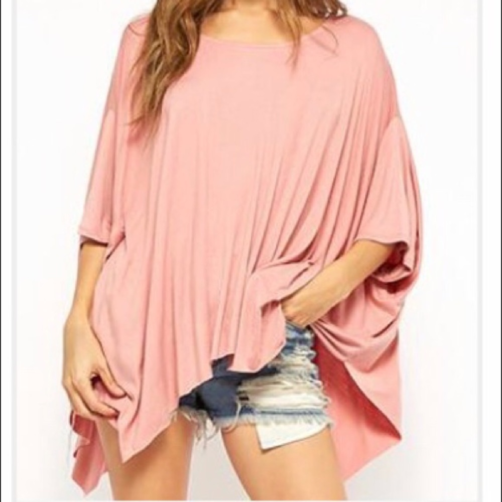 boho crescent hem flowy top